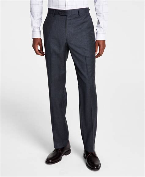 michael kors men's classic-fit wool-blend stretch solid suit pants|Michael Kors blend trousers.